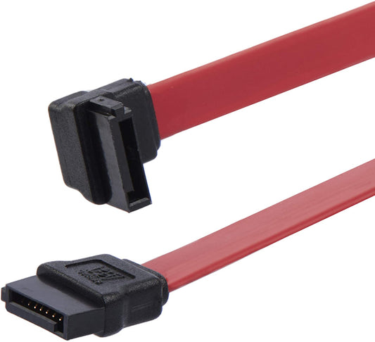 StarTech.com 6in SATA to Left Angle SATA Serial ATA Cable - 6in SATA Cable - left angle SATA Cable - angled SATA Cable, Red (SATA6LA1) 6 inch Left Angle
