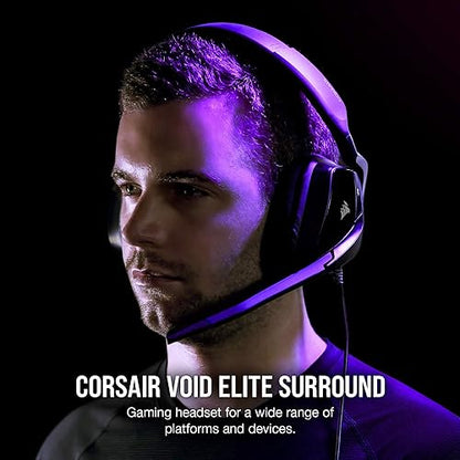 Corsair Void Elite Surround Premium Gaming Headset with 7.1 Surround Sound, Carbon