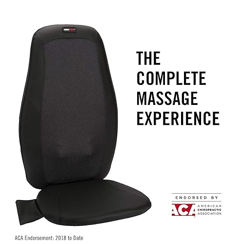 ObusForme Deep Kneading Shiatsu Back Massager with Heat | 3 Massage Zones - Upper, Lower or Full Back | Massage Cushion for Use with Chair