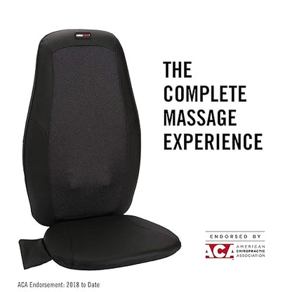 ObusForme Deep Kneading Shiatsu Back Massager with Heat | 3 Massage Zones - Upper, Lower or Full Back | Massage Cushion for Use with Chair