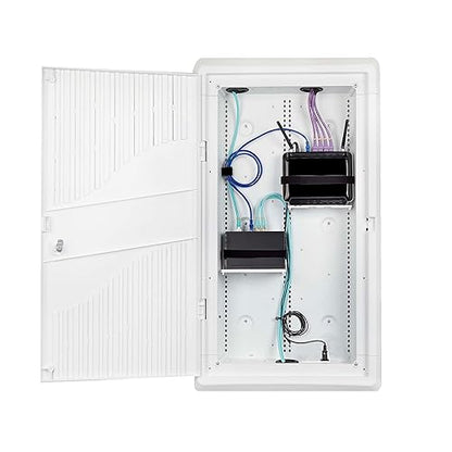 StarTech.com 28-Inch Wall-Mount Media Enclosure, Cable Management Box for Network Distribution, Structured Media Enclosure