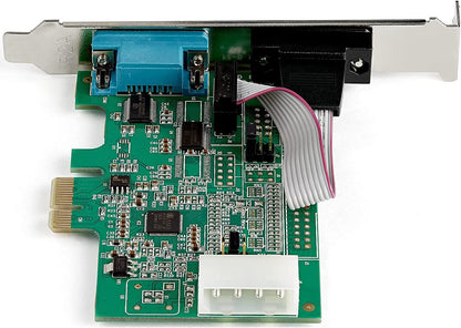StarTech.com 2-port PCI Express RS232 Serial Adapter Card - PCIe RS232 Serial Host Controller Card - PCIe to Dual Serial DB9 Card - 16950 UART - Expansion Card - Windows &amp; Linux (PEX2S953)