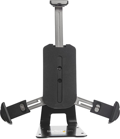 StarTech Secure Tablet Stand K-Slot Cable Lock - Locking Tablet Holder for 7.9"-13" Tablets - Universal Adjustable Tablet Mount for Desk/Surface - Lockable Anti-Theft Security Mount (SECTBLTDT), Black