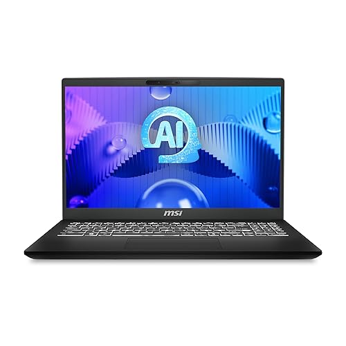 MSI Modern 15 H AI C1MG-029CA 15.6 Ultra Thin and Light Professional Laptop, Intel Core Ultra 7-155H, ARC Graphics, 32GB DDR5 Memory, 1TB NVMe SSD, Windows 11 Home, Bilingual Keyboard