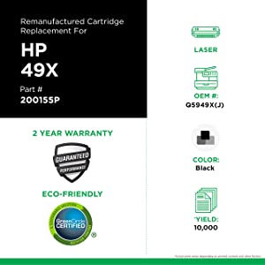 Clover imaging group Clover Remanufactured Toner Cartridge Replacement for HP Q5949X | Black | Extended Yield Black 10,000