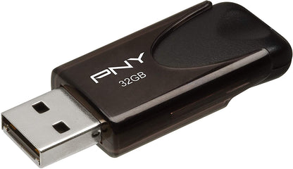 PNY 32GB Attaché 4 USB 2.0 Flash Drive - Black (P-FD32GATT4-GE) 32GB FLASH DRIVE