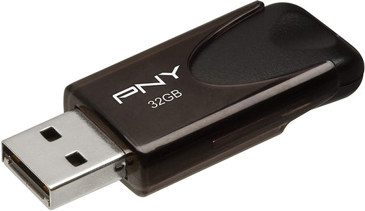 PNY 32GB Attaché 4 USB 2.0 Flash Drive - Black (P-FD32GATT4-GE) 32GB FLASH DRIVE