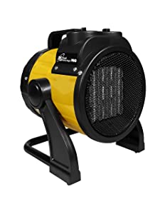 Royal Sovereign Heavy Duty Utility Heater. Selectable Heat Setting 750W/1500W, Large Angle Tilt Adjustable, Auto Reset Safety with Metal Construction
