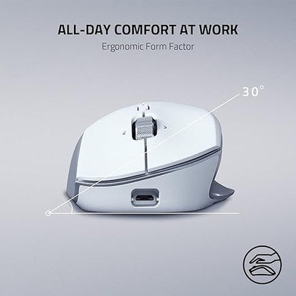 Razer Pro Click Humanscale Wireless Mouse: Ergonomic Form Factor - 5G Advanced Optical Sensor - Multi-Host Connectivity - 8 Programmable Buttons - Extended Battery Life of up to 400 Hours (RZ01-02990100-R3U1)