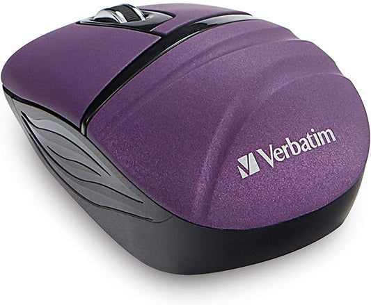 Verbatim 2.4G Wireless Mini Travel Optical Mouse with Nano Receiver for Mac and PC - Purple