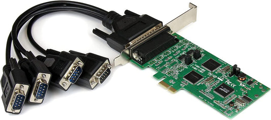 StarTech.com 4 Port PCI Express PCIe Serial Combo Card with Breakout Cable - 2 x RS232 2 x RS422 / RS485 - Dual Profile (PEX4S232485)