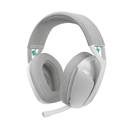 Logitech G321 Lightspeed Wireless Bluetooth Gaming Headset, Dynamic Comfort and fit, 16 kHz Boom mic, 20+ hrs Battery, PC, PS4, PS5, Nintendo Switch, Mobile - White