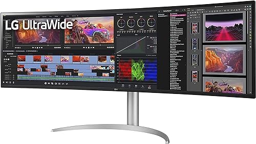 LG UltraWide 49WQ95C Dual QHD Monitor with 49 inch IPS Display 5ms Refresh Time 144Hz Refresh Rate, White