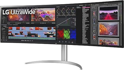 LG UltraWide 49WQ95C Dual QHD Monitor with 49 inch IPS Display 5ms Refresh Time 144Hz Refresh Rate, White