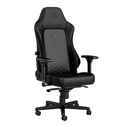 noblechairs Hero Gaming Chair - Office Chair - Desk Chair - PU Faux Leather - Black/Gold