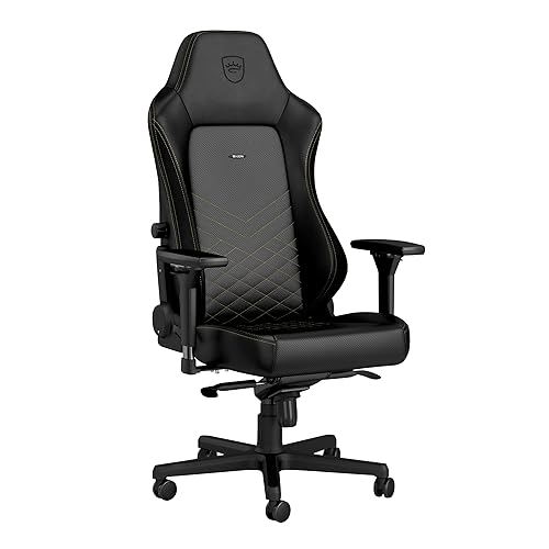 noblechairs Hero Gaming Chair - Office Chair - Desk Chair - PU Faux Leather - Black/Gold