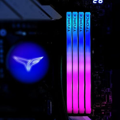 TEAMGROUP T-Force Delta RGB DDR5 32GB Kit (2x16GB) 5600MHz (PC5-44800) CL36 Desktop Memory Module Ram White for Z690 - FF4D532G5600HC36BDC01 32GB(2x16GB) DDR5 5600MHz 36-36-36-76 White