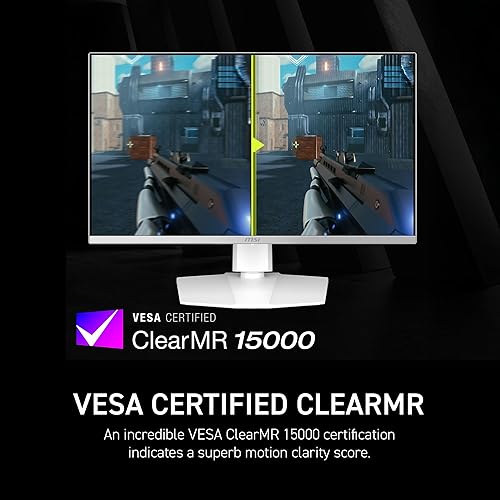 MSI MAG 272QPW QD-OLED X28 27-inch 2560 x 1440 (QHD) Gaming Monitor, 280Hz, Adaptive-Synch, HDR Ready, HDMI, VGA Port,VESA Mountable, Tilt, 4-Side Slim Bezel, 0.03ms, White