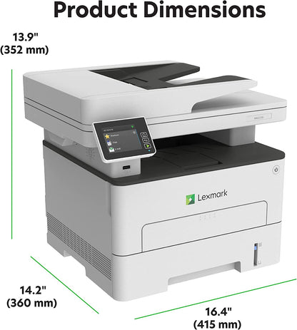 Lexmark MB2236i Multifunction Wireless Monochrome Laser Printer with A 2.8 Inch Color Touch Screen, Standard Two-Sided Printing, Cloud Fax Capability (18M0751)