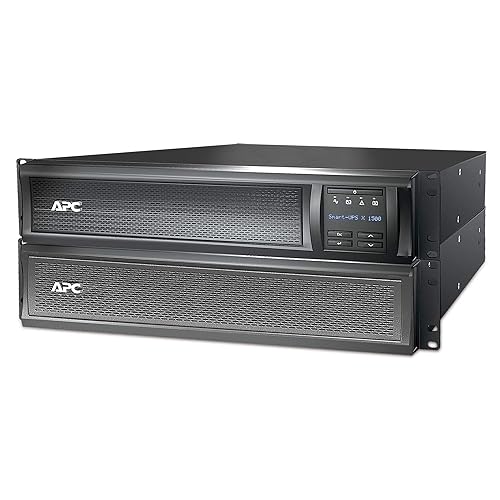 APC Network UPS, 1500VA Smart-UPS Sine Wave UPS with Extended Run Option, SMX1500RM2UC, 2U Rackmount/Tower Convertible, Line-Interactive, 120V 1500VA No NMC