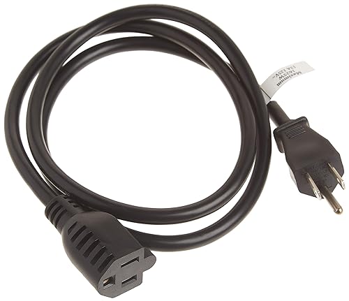 C2G 29930 16 AWG Short Extension Power Cord, 4 Feet (1.21 Meters), Black 4ft