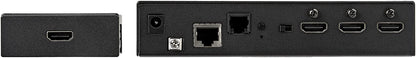 StarTech.com HDMI Extender Over CAT6 with 3 Port Video Switch, 4K 30Hz/115ft, HDBaseT HDMI Extender Kit, IR Control, 4K Video Over Ethernet w/ Automatic HDMI Switcher, HDMI Switch Box (VS321HDBTK)