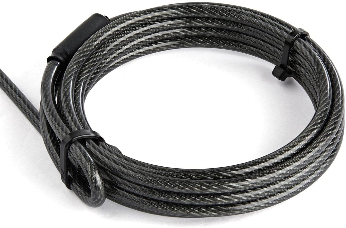 StarTech.com 6ft (2m) Laptop Cable Lock - Nano Slot Compatible 4 Digit Combination Security Cable Lock - Serialized Anti-Theft Vinyl Coated Steel Cable Lock for Nano Slot Computer/Device (LTLOCKNANO)