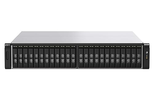 QNAP TS-h2490FU-7302P-128G 24 Bay Dual Node NAS with One Dual-Port 25GbE SmartNIC Ports and 1100W Redundant PSU