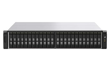 QNAP TS-h2490FU-7302P-128G 24 Bay Dual Node NAS with One Dual-Port 25GbE SmartNIC Ports and 1100W Redundant PSU