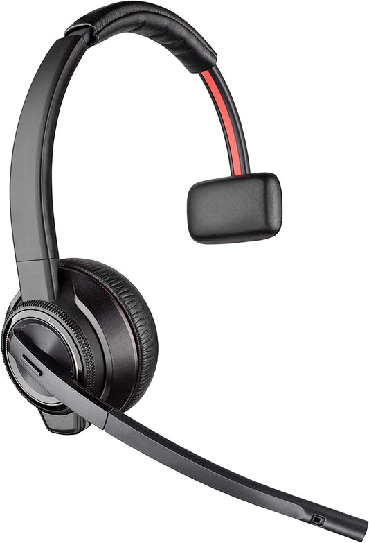 Plantronics - Savi 8210 Office Wireless DECT Headset (Poly) - Single Ear (Mono) - Compatible to connect to PC/Mac or to Cell Phone via Bluetooth - Works with Teams (Certified), Zoom