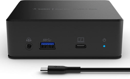 Belkin USB C Docking Station, USB-C Hub with Dual Display HDMI, USB A, USB C, Gigabit Ethernet, 3.5mm Audio, 85W PD Power Delivery for MacBook, Pro, Air, XPS, ChromeBook and Other USB C Enabled Laptop Dual Display Docking Station