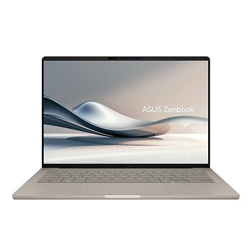 ASUS Zenbook A14; Copilot+ PC, Ultrathin Laptop, 14” WUXGA OLED, Snapdragon® X Processor, 16 GB Memory, 512GB SSD, Wi-Fi 6E, Zabriskie Beige