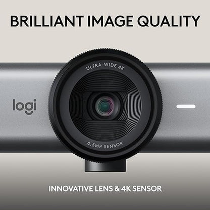 Logitech MX Brio 705 for Business 4K Webcam with Auto Light Correction, Ultra HD, Auto-Framing, Show Mode, USB-C, Works with Microsoft Teams, Zoom, Google Meet - Graphite
