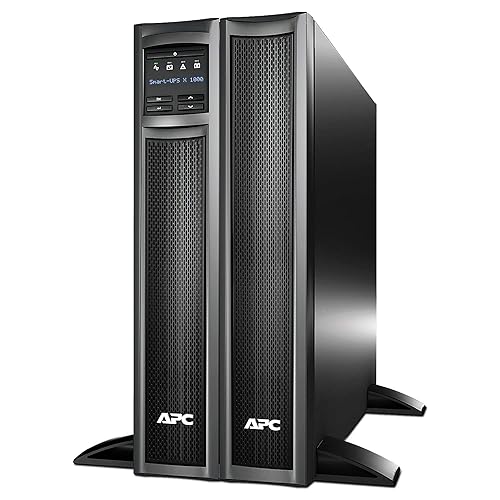 APC Network UPS, 1000VA Smart-UPS Sine Wave UPS with Extended Run Option, SMX1000C, Tower/2U Rackmount Convertible, Line-Interactive, 120V 1000VA No NMC