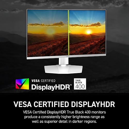 MSI MAG 272QPW QD-OLED X28 27-inch 2560 x 1440 (QHD) Gaming Monitor, 280Hz, Adaptive-Synch, HDR Ready, HDMI, VGA Port,VESA Mountable, Tilt, 4-Side Slim Bezel, 0.03ms, White