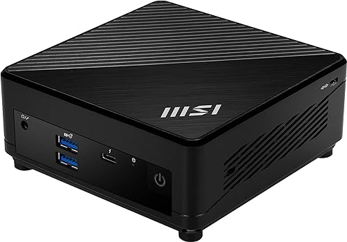 MSI Cubi 5 Barebones Mini PC: Intel Core i3-1215U, WiFi 6E, BT 5.2, Thunderbolt Type-C, Dual Display, Energy Efficient, Black: 12M-086BUS
