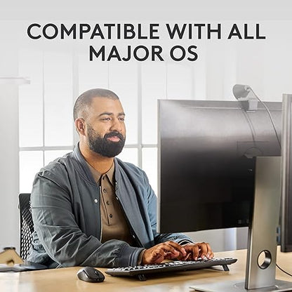 Logitech MK370 Combo for Business, Wireless Full-Size Keyboard and Wireless Mouse, Secure Logi Bolt USB Receiver, Bluetooth, Globally Certified Windows/Mac/Chrome, Linux - Graphite
