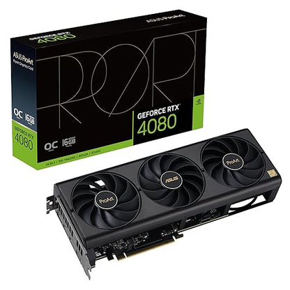 ASUS ProArt GeForce RTX™ 4080 Super OC Edition Graphics Card (PCIe 4.0, 16GB GDDR6X, DLSS 3, HDMI 2.1a, DisplayPort 1.4a)