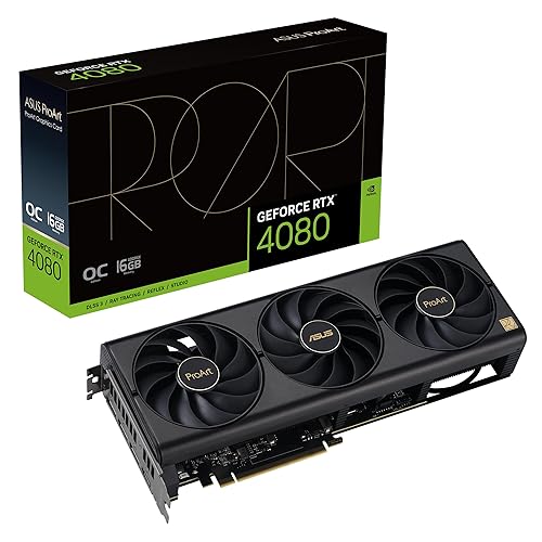 ASUS ProArt GeForce RTX™ 4080 Super OC Edition Graphics Card (PCIe 4.0, 16GB GDDR6X, DLSS 3, HDMI 2.1a, DisplayPort 1.4a)