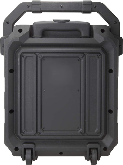 iLive ISB659B Wireless Tailgate Party Speaker, with Built-in Rechargeable Battery and Roller Wheels, Black