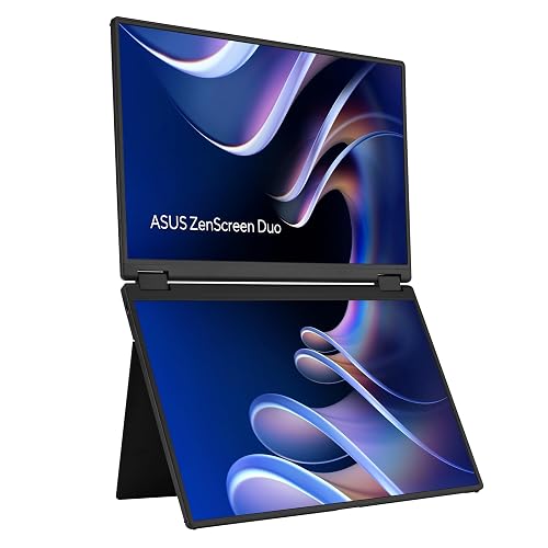 ASUS ZenScreen Duo MB14FCD 14 Inch Foldable Dual-Screen Portable Monitor MB14FCD
