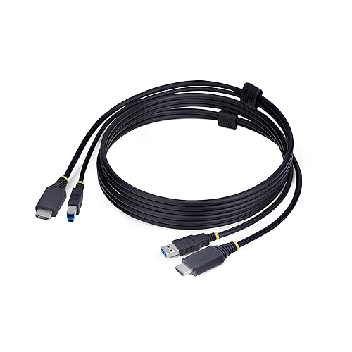 StarTech.com 6ft (1.8m) HDMI and USB 5Gbps KVM Cable, 4K 60Hz, HDMI 2.0 and USB Combo Cable for KVM Switch