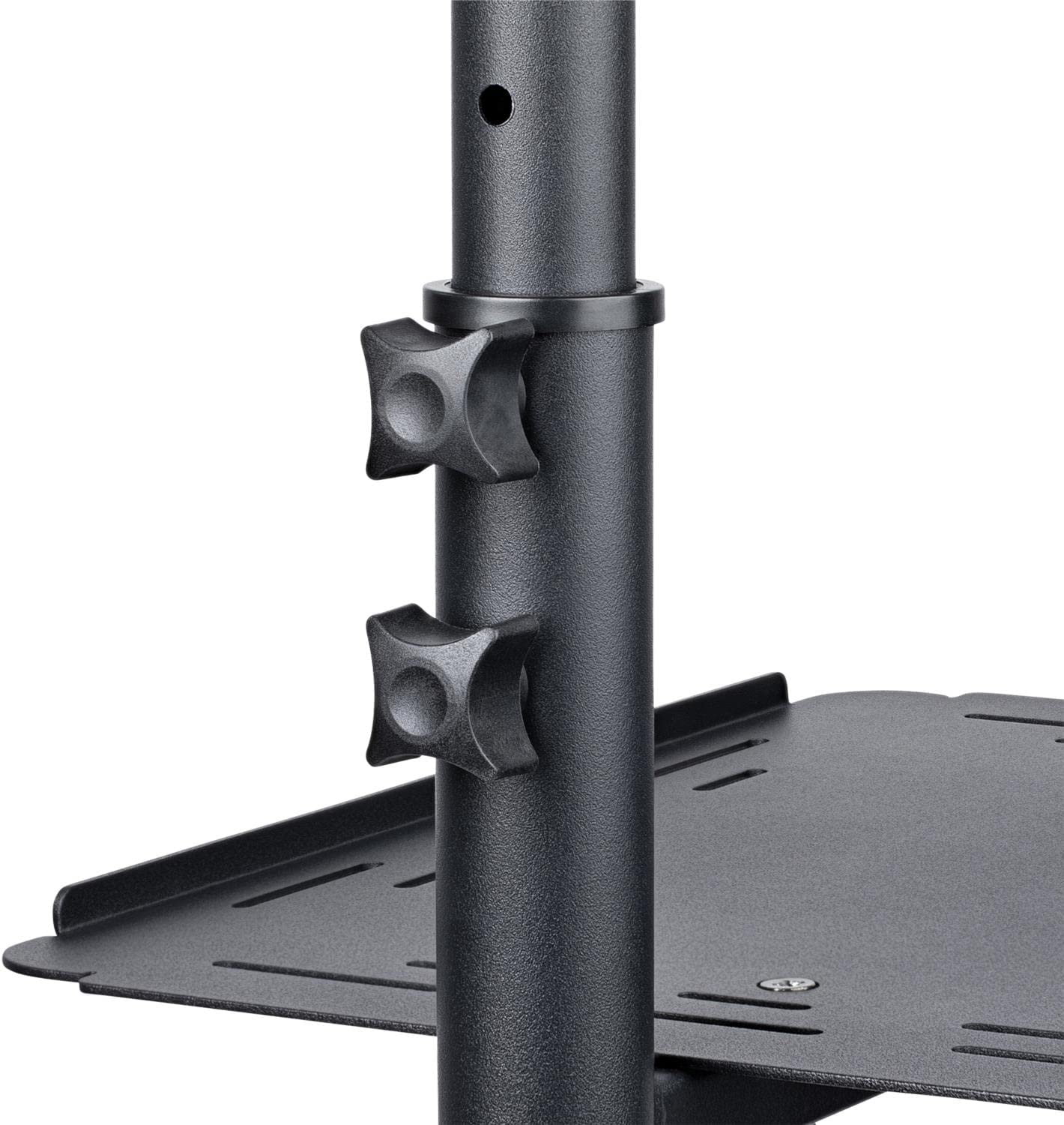 StarTech.com Mobile Projector and Laptop Stand/Cart - Heavy Duty Portable Projector Stand (2 Shelves, hold 22lb/10kg each) - Height Adjustable Rolling Presentation Cart w/Lockable Wheels (ADJPROJCART)