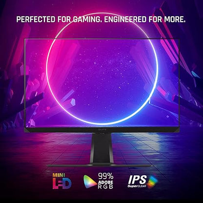 ViewSonic Elite XG321UG 32 Inch 4K IPS 144Hz Gaming Monitor with G-Sync, Mini LED, Nvidia Reflex, HDR1400, Advanced Ergonomics, HDMI and DP for Esports , Black 32-Inch 144Hz 4K G-Sync Monitor