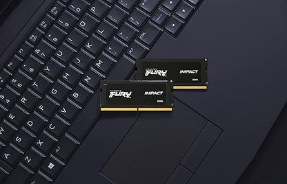 Kingston Fury Impact 32GB (2x16GB) 5600MT/s DDR5 CL40 Laptop Memory Kit of 2 | Lower Power Comsumption | Intel XMP 3.0 | Plug N Play | KF556S40IBK2-32