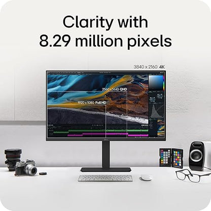 LG 32U720A 31.5” 4K UHD Ultrafine Monitor, VA Display, DCI-P3 90%, HDR10, USB-C 90W PD, 3-Side Borderless, LG Switch, Tilt/Height/Swivel Adjustable Stand – Black