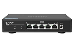QNAP QSW-1105-5T 5-Port Unmanaged 2.5GbE Switch Broadcom BCM53161 Chipset 5-Port QSW-1105-5T