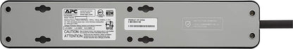 APC Surge Protector with Extension Cord 10 Ft, PE610, 6-Outlets, 1080 Joule, Long Power Strip Black 10' Cord