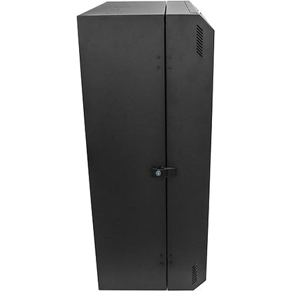 StarTech.com 8U 19 Vertical Wall Mount Server Rack Cabinet - Low Profile (15) - 30 Deep Locking Network Enclosure w/2U for Switch Patch Panel Router Mounting IT/Data Cabinet Assembled (RK830WALVS)