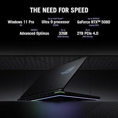 Asus ROG Strix G16 G615 G615LR-DS96-CA 16" Gaming Notebook - WQXGA - 240 Hz - Intel Core Ultra 9 275HX - 32 GB - 1 TB SSD - Intel Chip - 2560 x 1600 - Windows 11 Home - NVIDIA GeForce RTX 5070 Ti with 12 GB